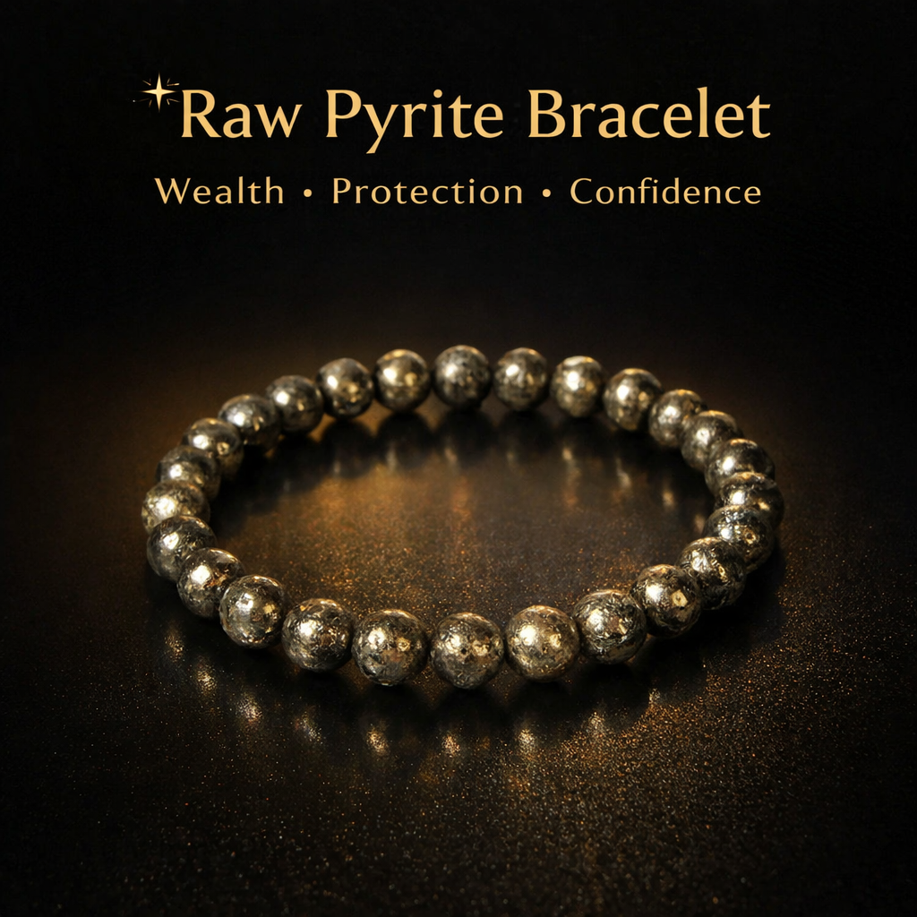 Raw Pyrite Bracelet – Wealth Protection & Confidence